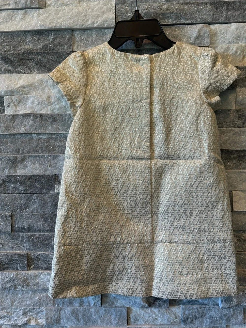 Gymboree Baby Girls Gold Jacquard Party Dress 12-18 Months Bow Holiday Formal
